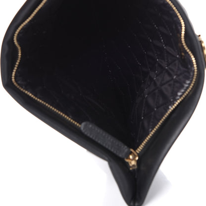 Chanel Lambskin Quilted Beauty CC Boy Clutch Black 6 of 8