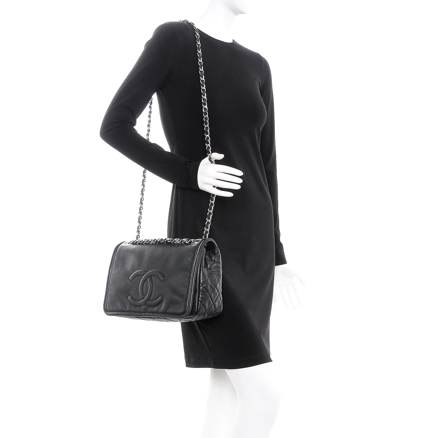 Chanel Caviar Large Timeless CC Flap Black 3 of 15