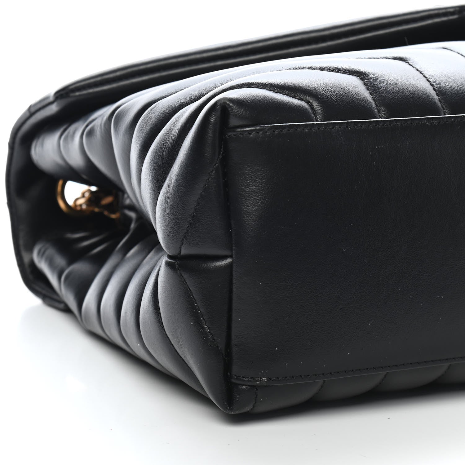 Saint Laurent Calfskin Y Quilted Monogram Medium Loulou Chain Satchel Black 8 of 9
