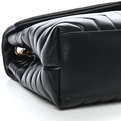 Saint Laurent Calfskin Y Quilted Monogram Medium Loulou Chain Satchel Black 8 of 9