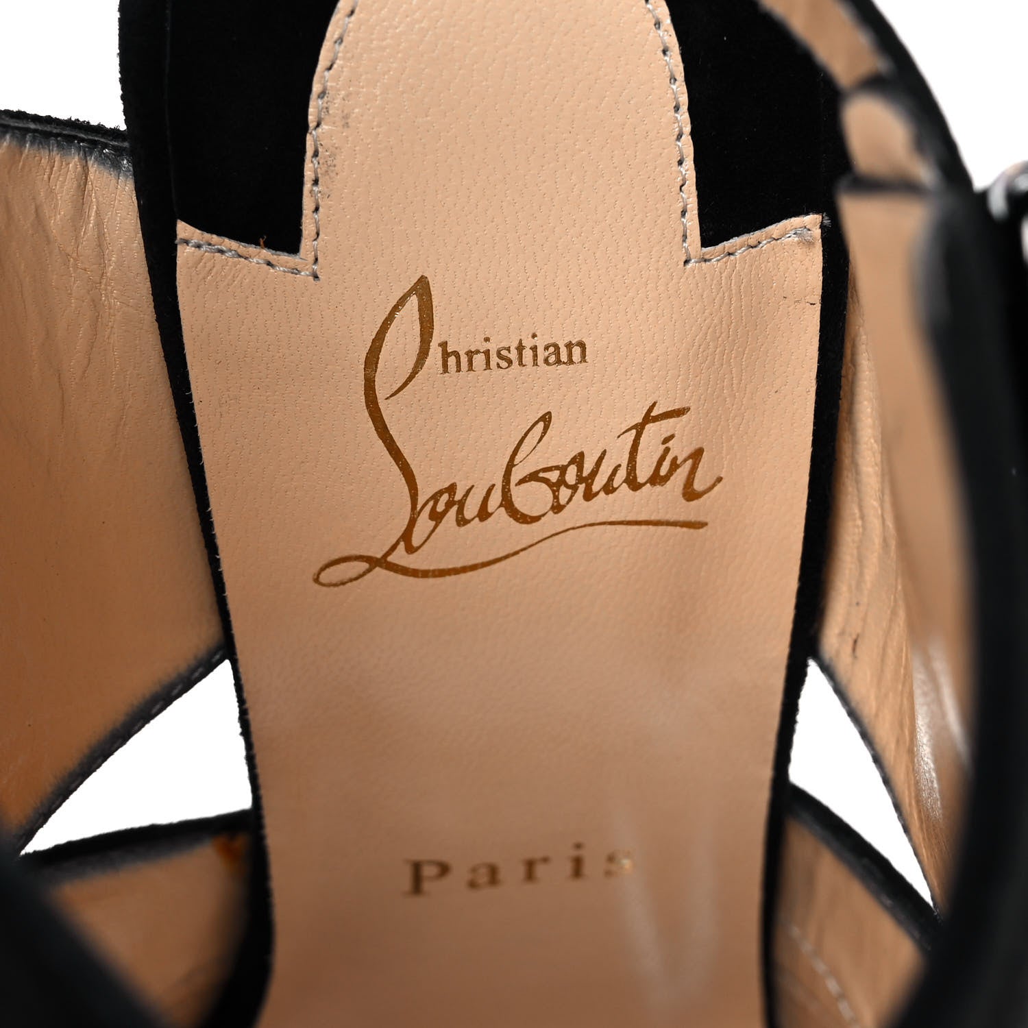 Christian Louboutin Suede Apron Lili 120 Pumps 40.5 Black 7 of 9