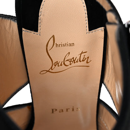 Christian Louboutin Suede Apron Lili 120 Pumps 40.5 Black 7 of 9
