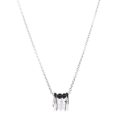 Bulgari 18K White Gold B.Zero1 Pendant Necklace 4 of 7