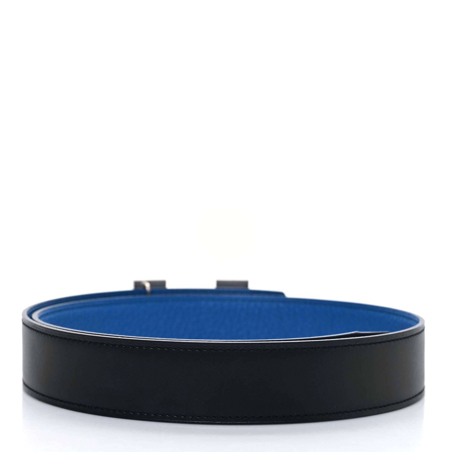 Hermes Swift Togo 32mm H Belt 80 32 Bleu Zanzibar Black 2 of 4