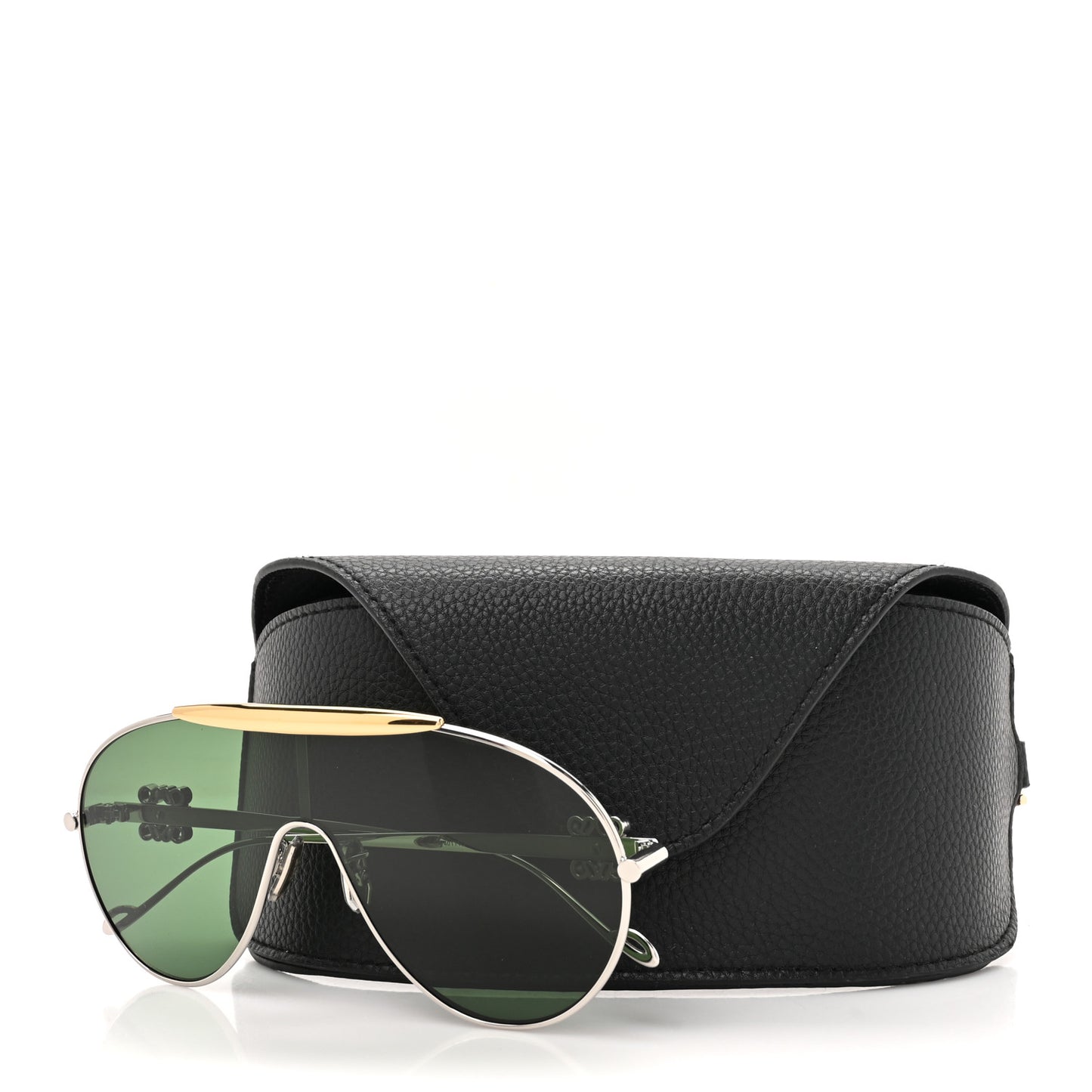 Metal Spoiler Aviator Oversized Sunglasses LW40111U Gold Silver