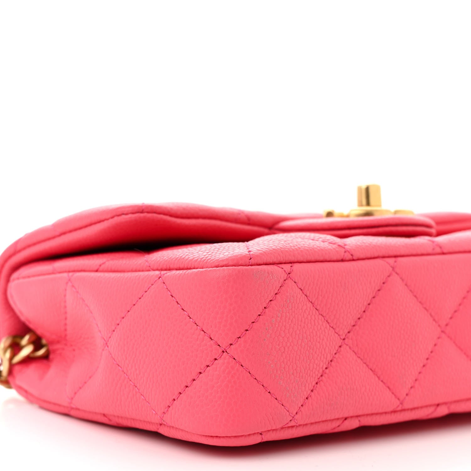 Chanel Caviar Quilted Sweetheart Mini Rectangular Flap Pink 8 of 9