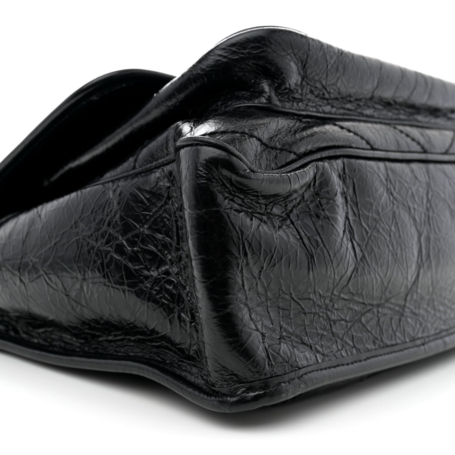 Saint Laurent Crinkled Calfskin Matelasse Monogram Large Niki Chain Satchel Black 9 of 11