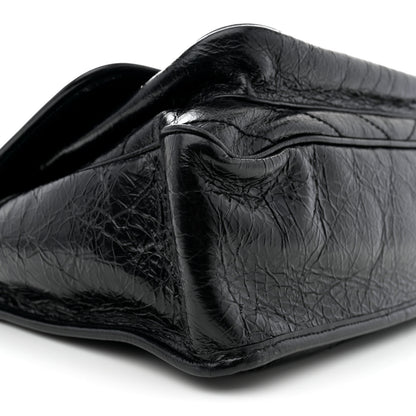 Saint Laurent Crinkled Calfskin Matelasse Monogram Large Niki Chain Satchel Black 9 of 11