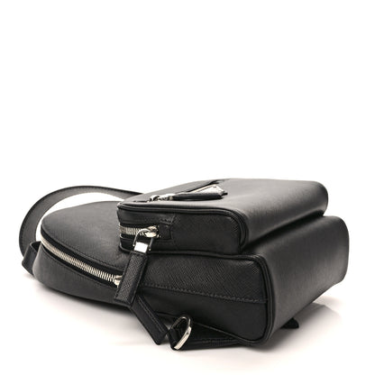 Prada Saffiano Sling Backpack Black 4 of 9