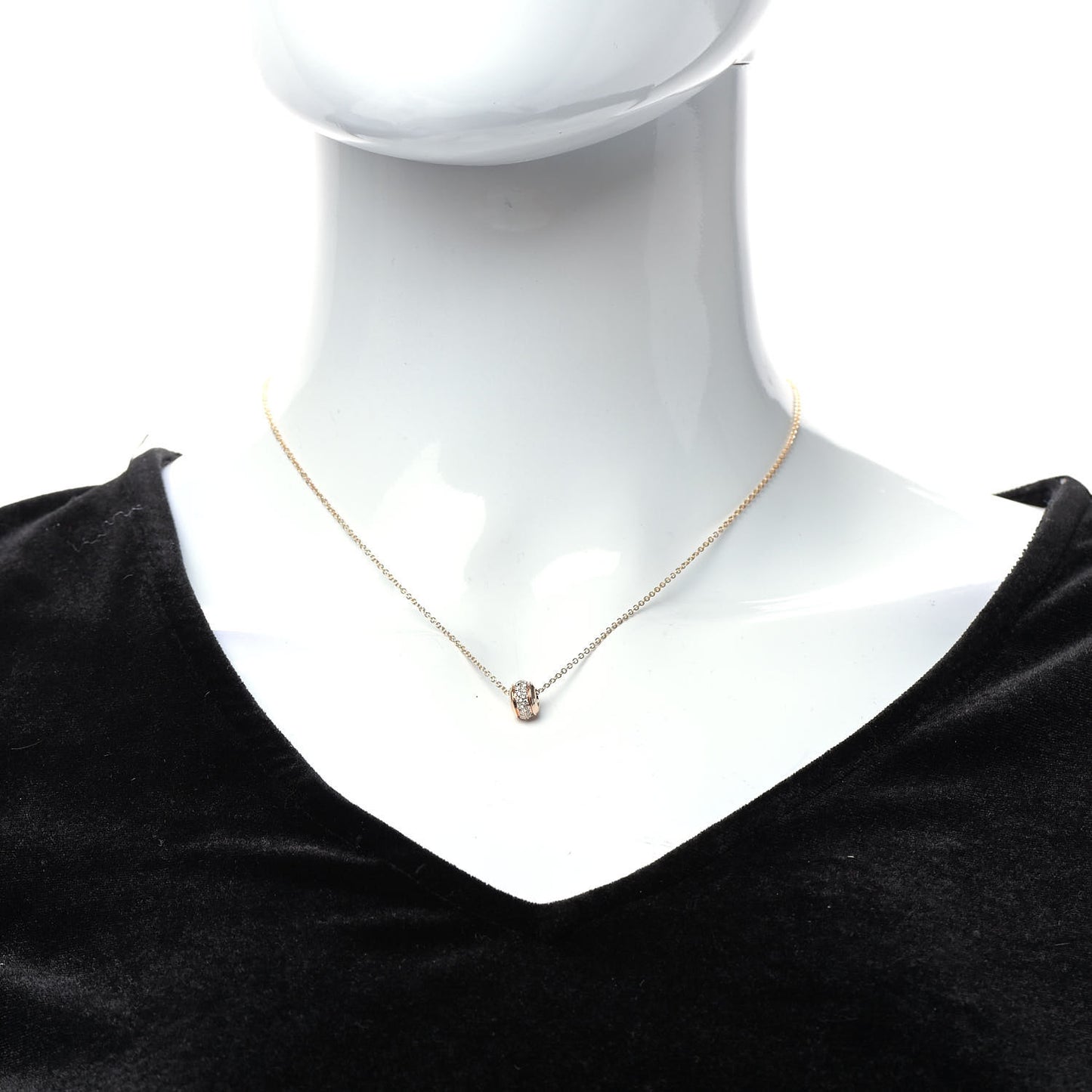 18K Rose Gold Diamond Possession Pendant Necklace