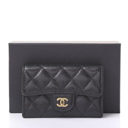 Chanel Caviar Quilted Flap Card Holder Black 11 of 11