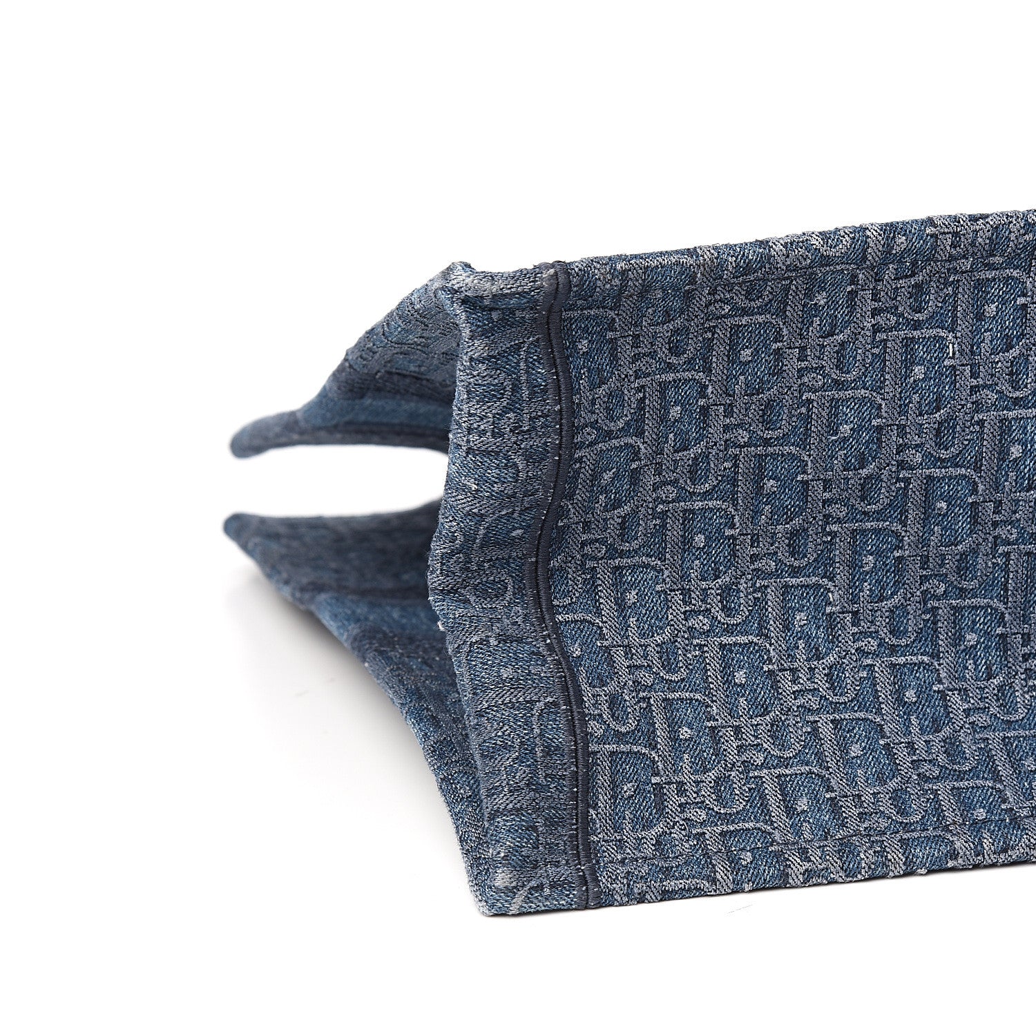 Christian Dior Oblique Denim Book Tote Denim Blue 6 of 8