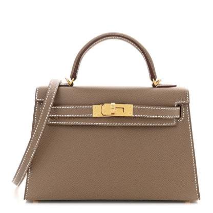 Hermes Epsom Mini Kelly Sellier 20 Etoupe 1 of 11