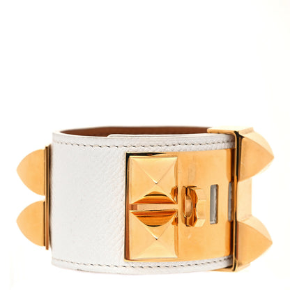 Hermes Epsom Collier de Chien CDC Bracelet S White 3 of 7