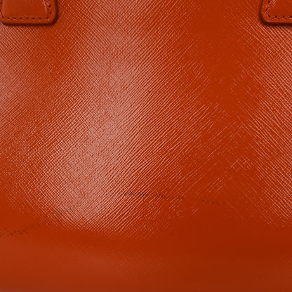 Prada Saffiano Vernice Medium Promenade Tote Papaya Talco 11 of 13