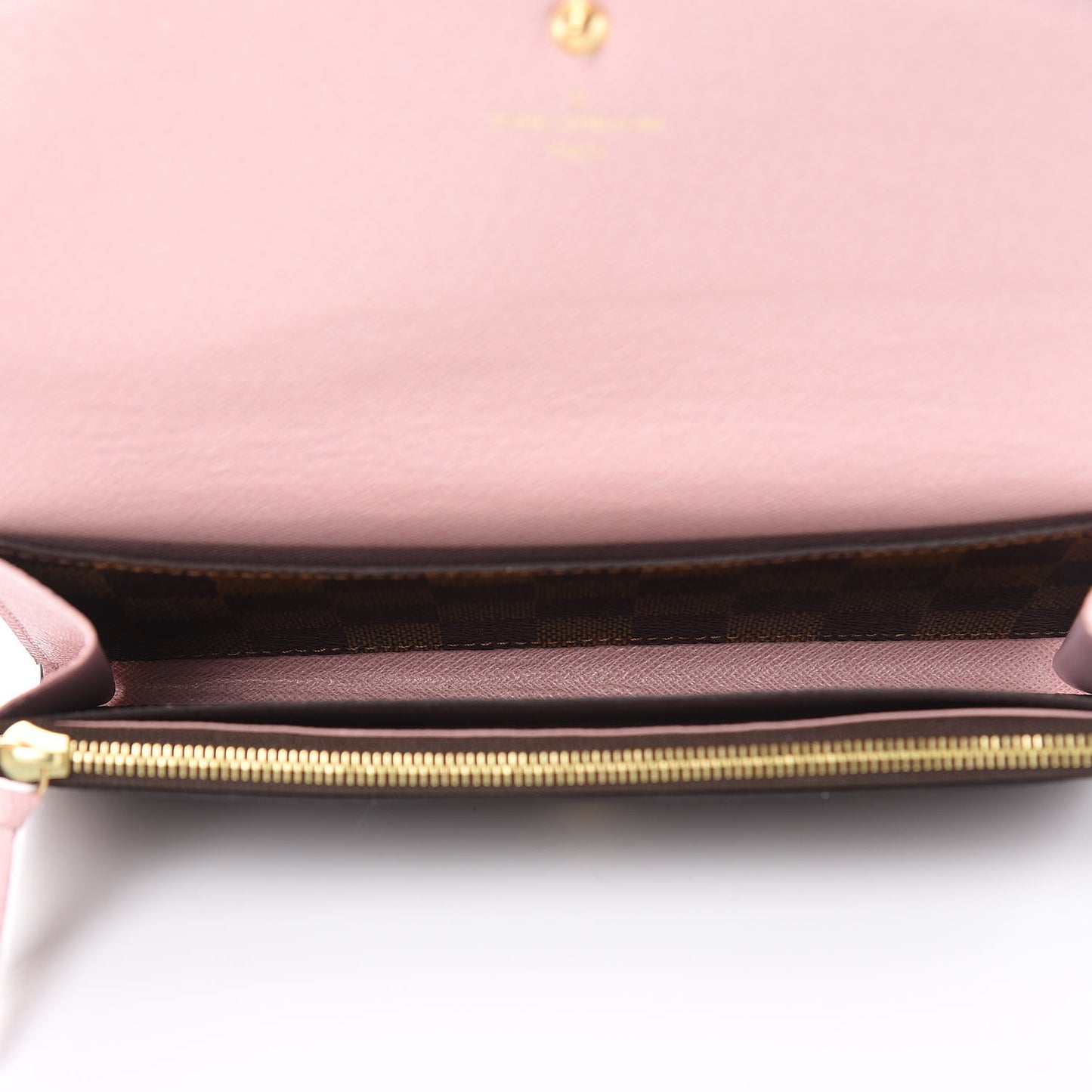 Damier Ebene Emilie Wallet Rose Ballerine