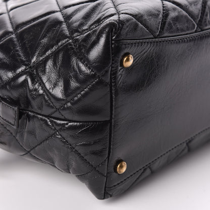 Chanel Glazed Calfskin Castle Rock Bowling Bag Black 5 of 10