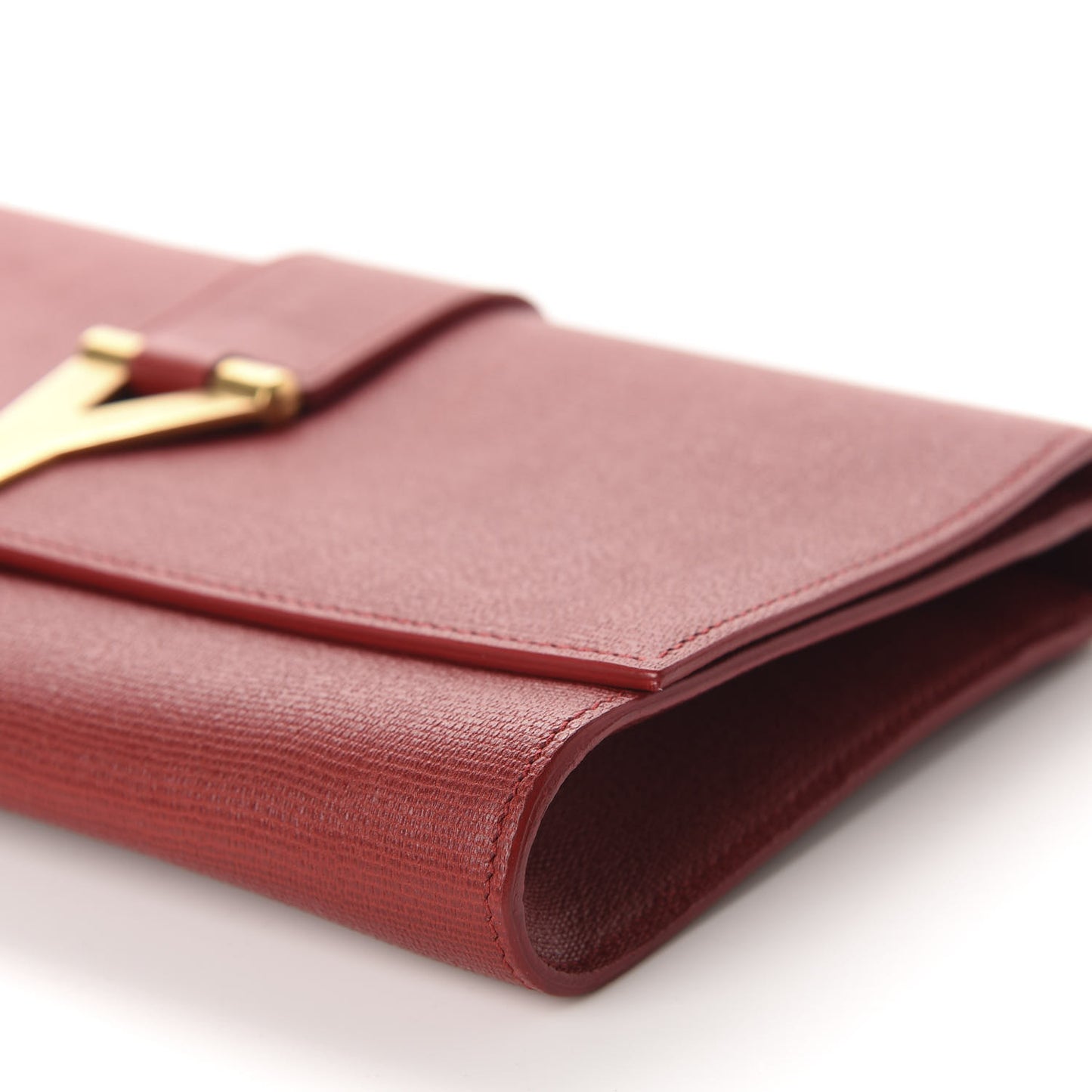 Calfskin Classic Y Ligne Clutch Red