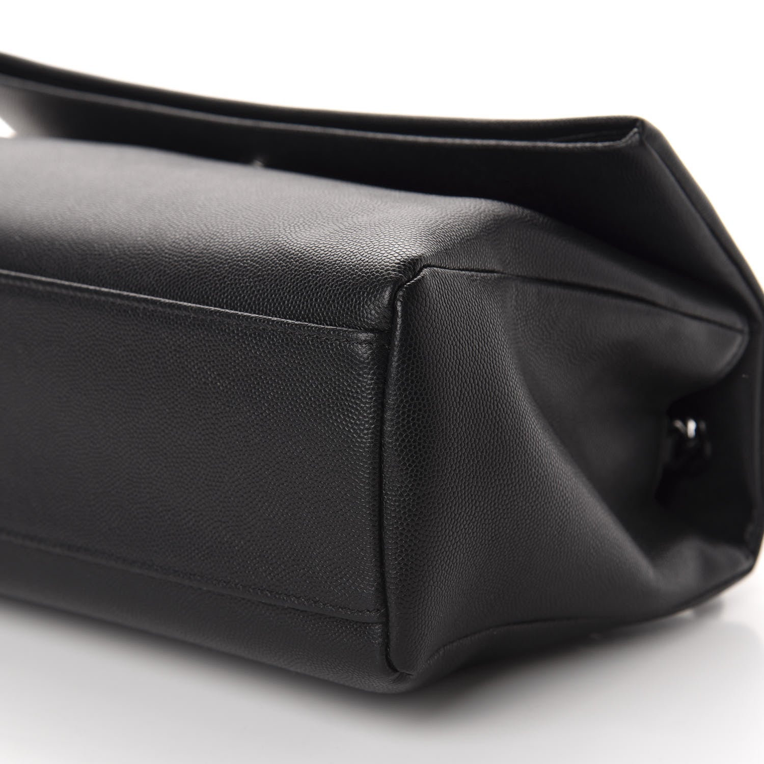 Saint Laurent Grain De Poudre Medium West Hollywood Monogram Fold-Over Black 6 of 10