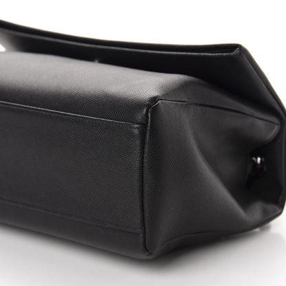 Saint Laurent Grain De Poudre Medium West Hollywood Monogram Fold-Over Black 6 of 10