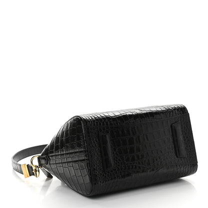 Givenchy Calfskin Crocodile Embossed Small Antigona Black 4 of 9