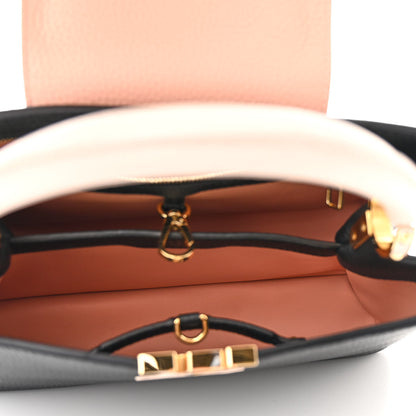 Louis Vuitton Taurillon Capucines MM Black Rose Trianon Pink Coquille Beige 5 of 9