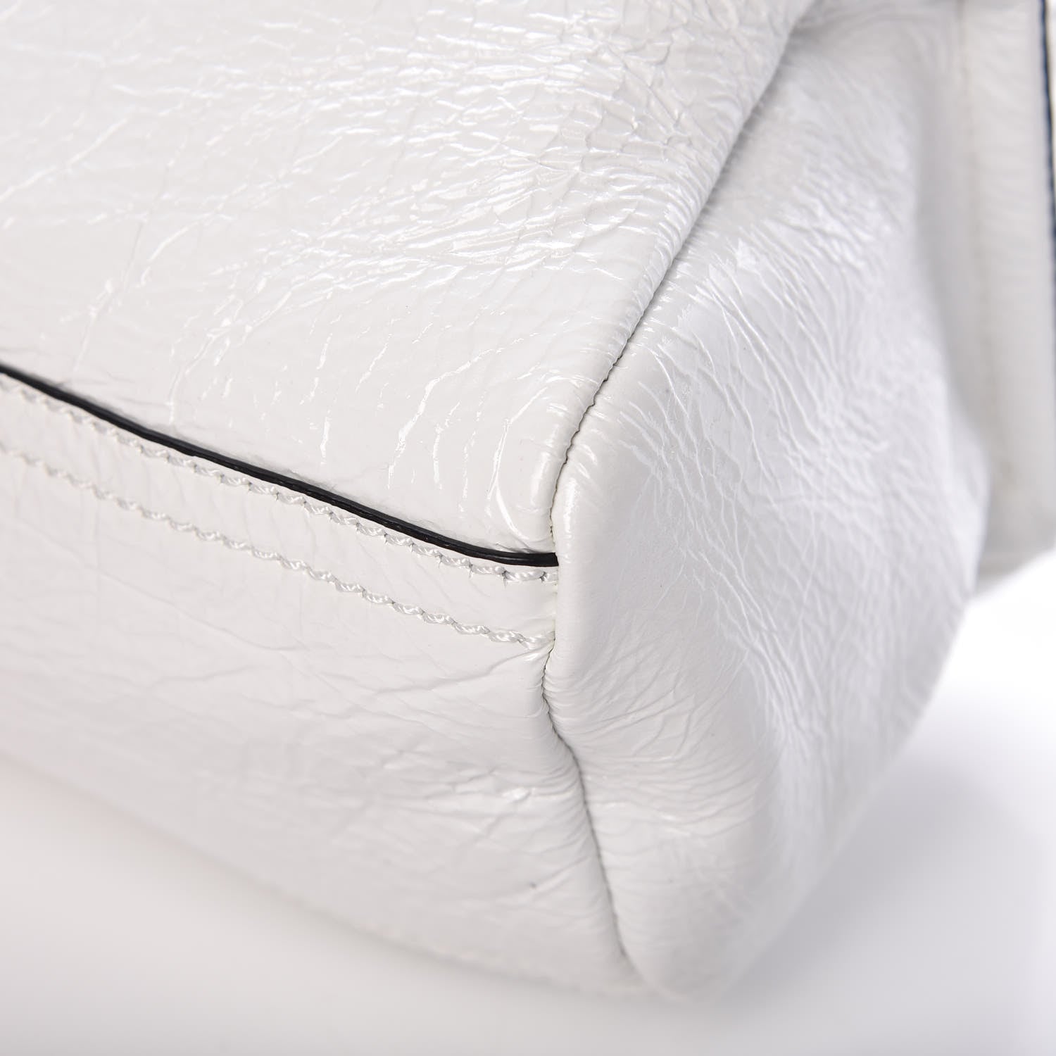 Givenchy Crinkled Patent Deerskin Mini Pandora White 10 of 13