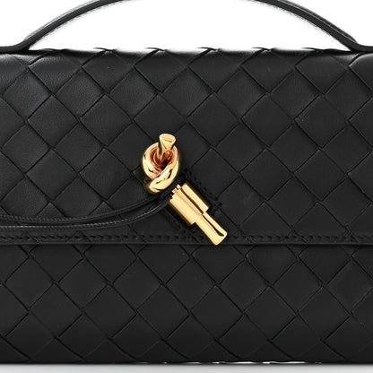Bottega Veneta Nappa Intrecciato Long Andiamo Top Handle Clutch Black 7 of 9