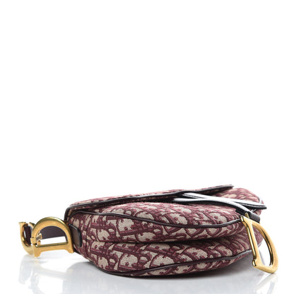 Christian Dior Oblique Saddle Bag Burgundy 4 of 8