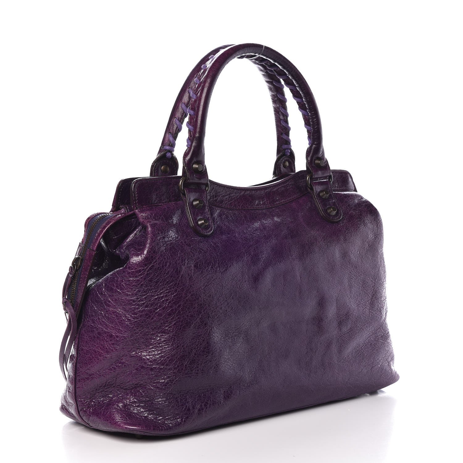 Balenciaga Agneau Classic Hardware Step Violet 2 of 10