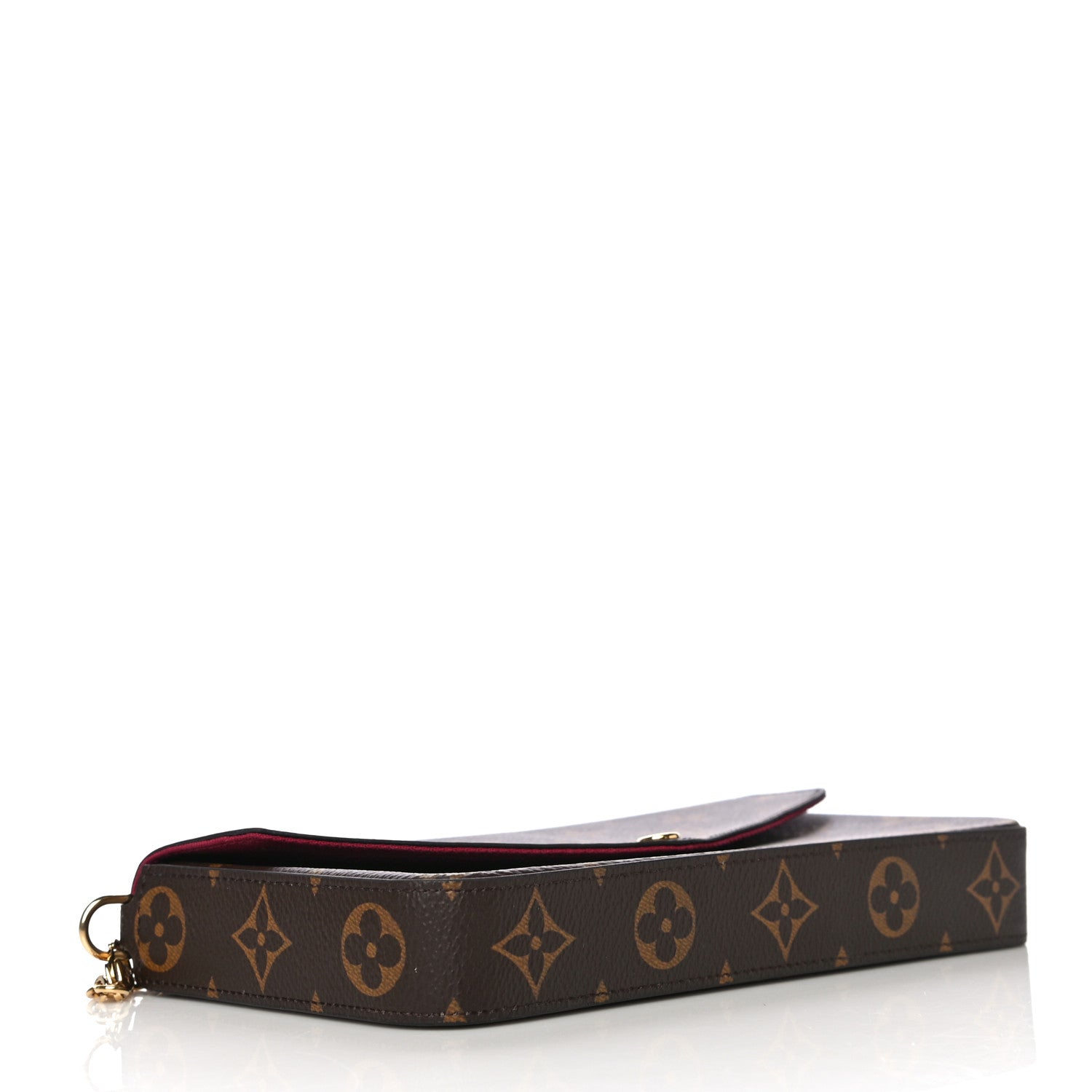 Louis Vuitton Monogram Pochette Felicie Chain Wallet Fuchsia 5 of 14