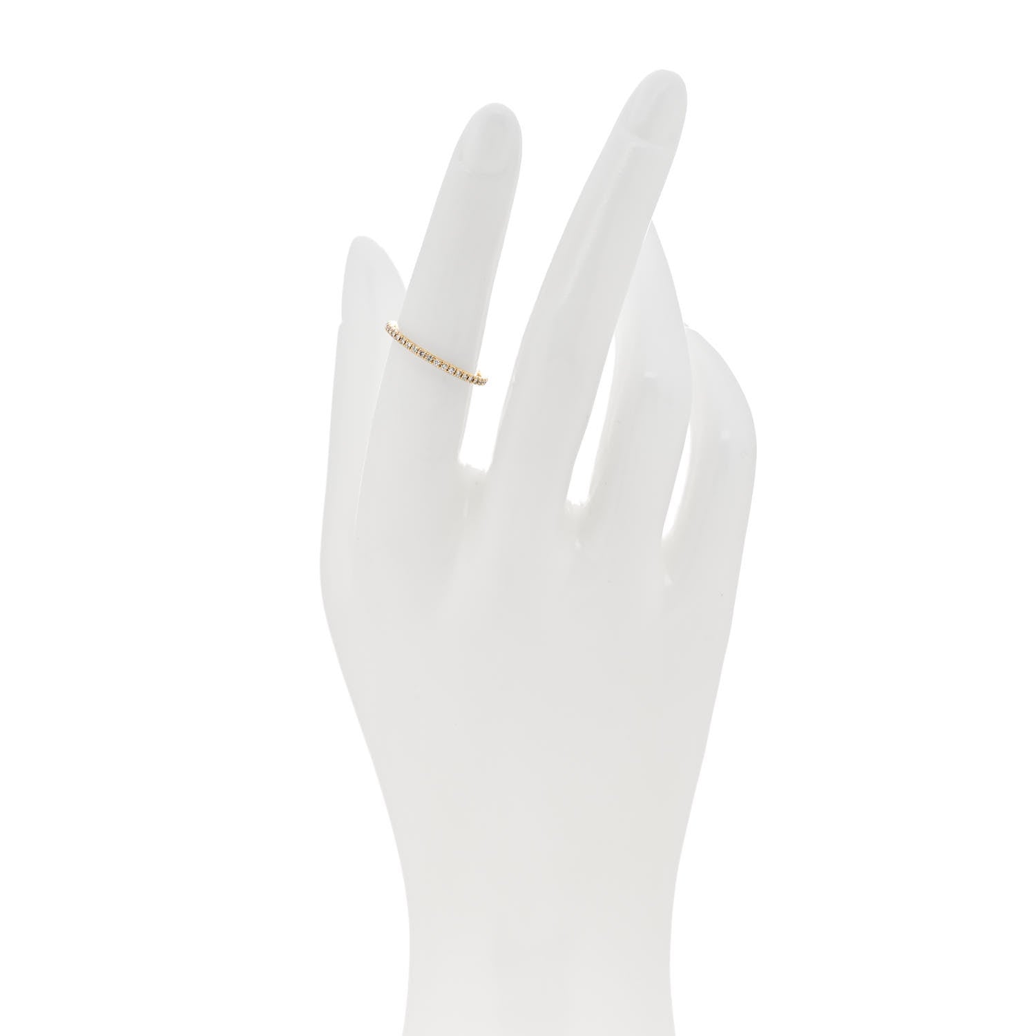 Tiffany 18K Yellow Gold Diamond Metro Band Ring 52 6 2 of 4