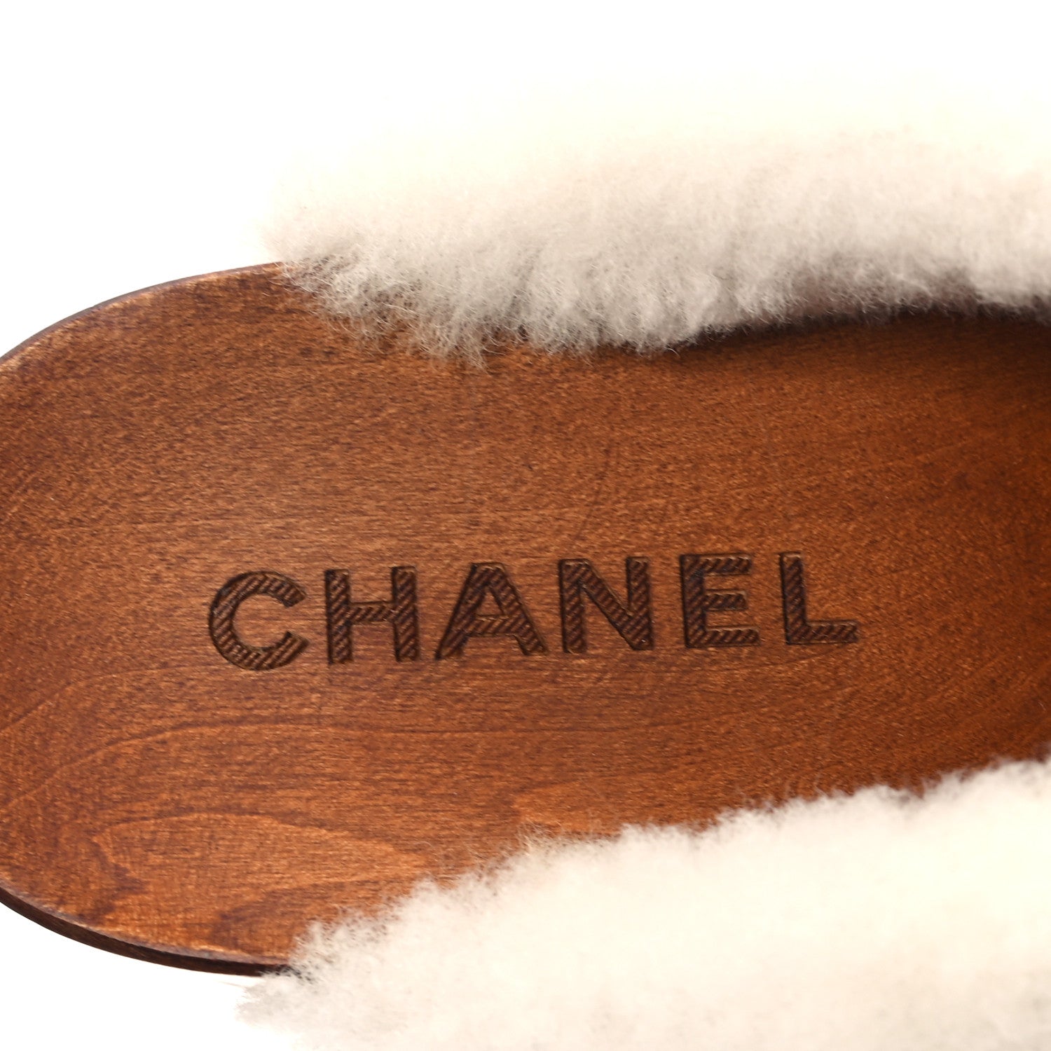 Chanel Suede Shearling CC Clogs 37 Beige 7 of 11