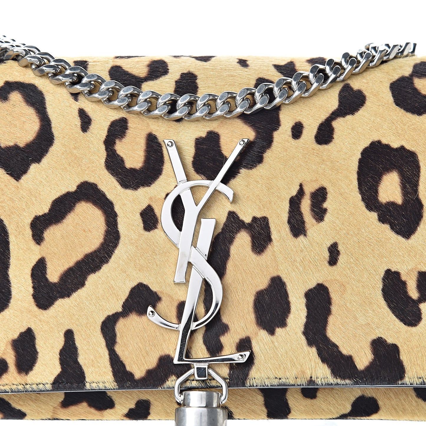 Pony Hair Calfskin Small Classic Monogram Kate Tassel Satchel