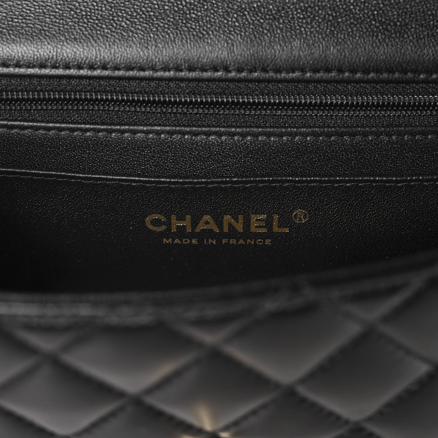 Chanel Lambskin Quilted Mini Lion Charm Top Handle Rectangular Flap Black 6 of 11