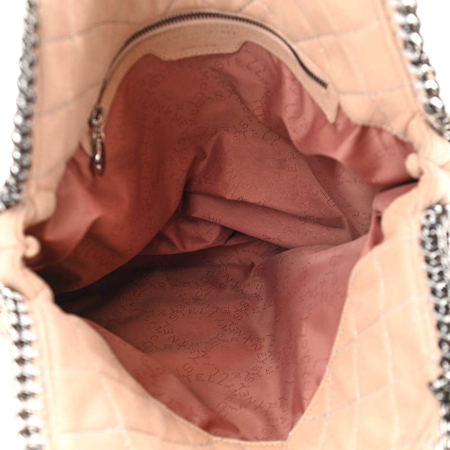 Shaggy Deer Quilted Falabella Tote Powder