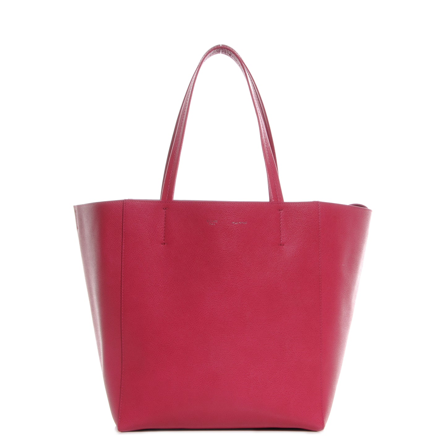 Grained Calfskin Small Horizontal Cabas Phantom Fuchsia