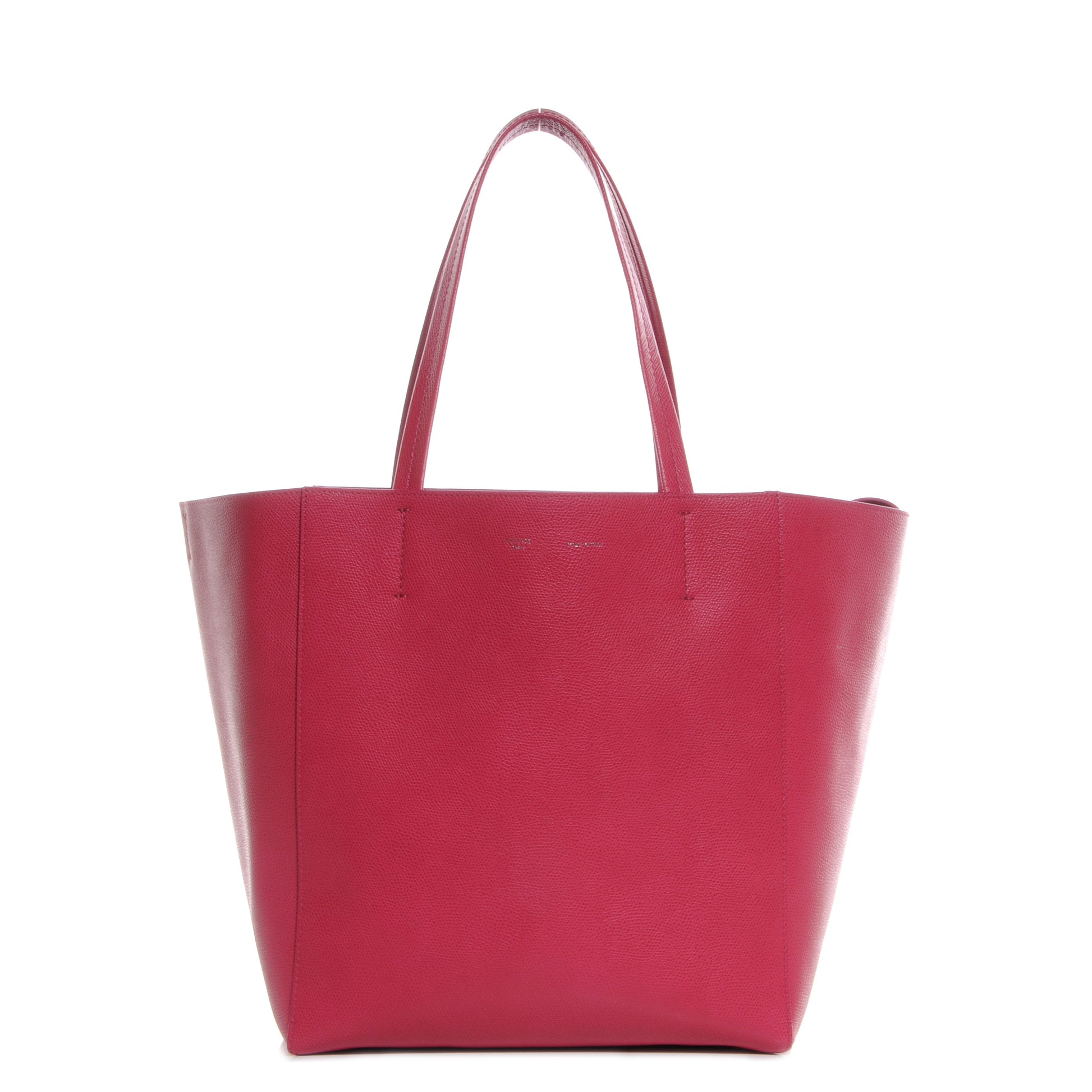 Celine Grained Calfskin Small Horizontal Cabas Phantom Fuchsia 1 of 8