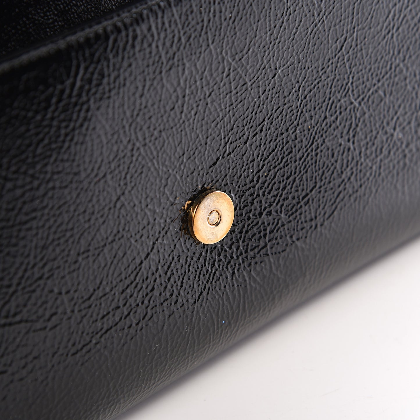 Textured Patent Monogram Small Belle De Jour Clutch Black