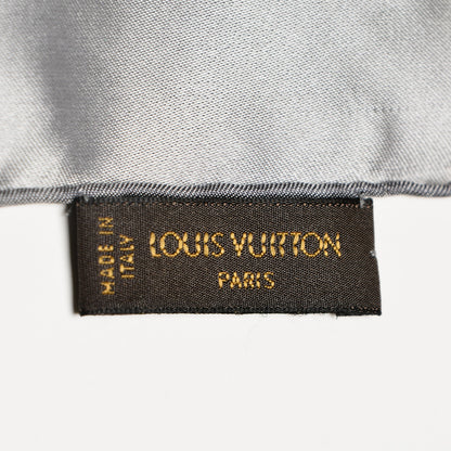 Louis Vuitton Silk Monogram Capri Scarf Grey 4 of 5