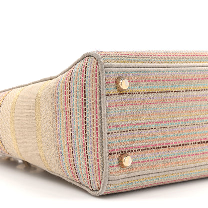 Christian Dior Canvas Embroidered Medium Lady D-Lite Beige Multicolor 19 of 23