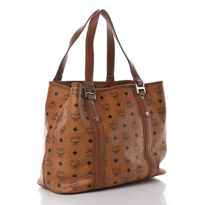 MCM Visetos Shopper Tote Cognac 3 of 18