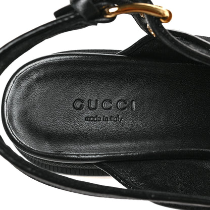 Gucci Monogram Granada Kid Trip 40/72mm Lug Sole Sandals 38 Black 7 of 8