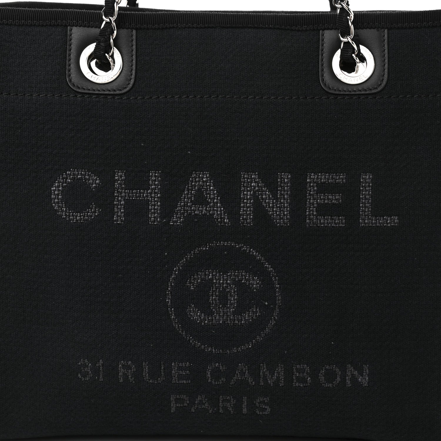 Chanel Mixed Fibers Small Deauville Tote Black 8 of 10