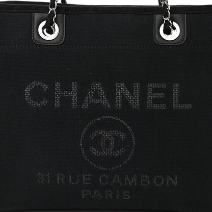 Chanel Mixed Fibers Small Deauville Tote Black 8 of 10