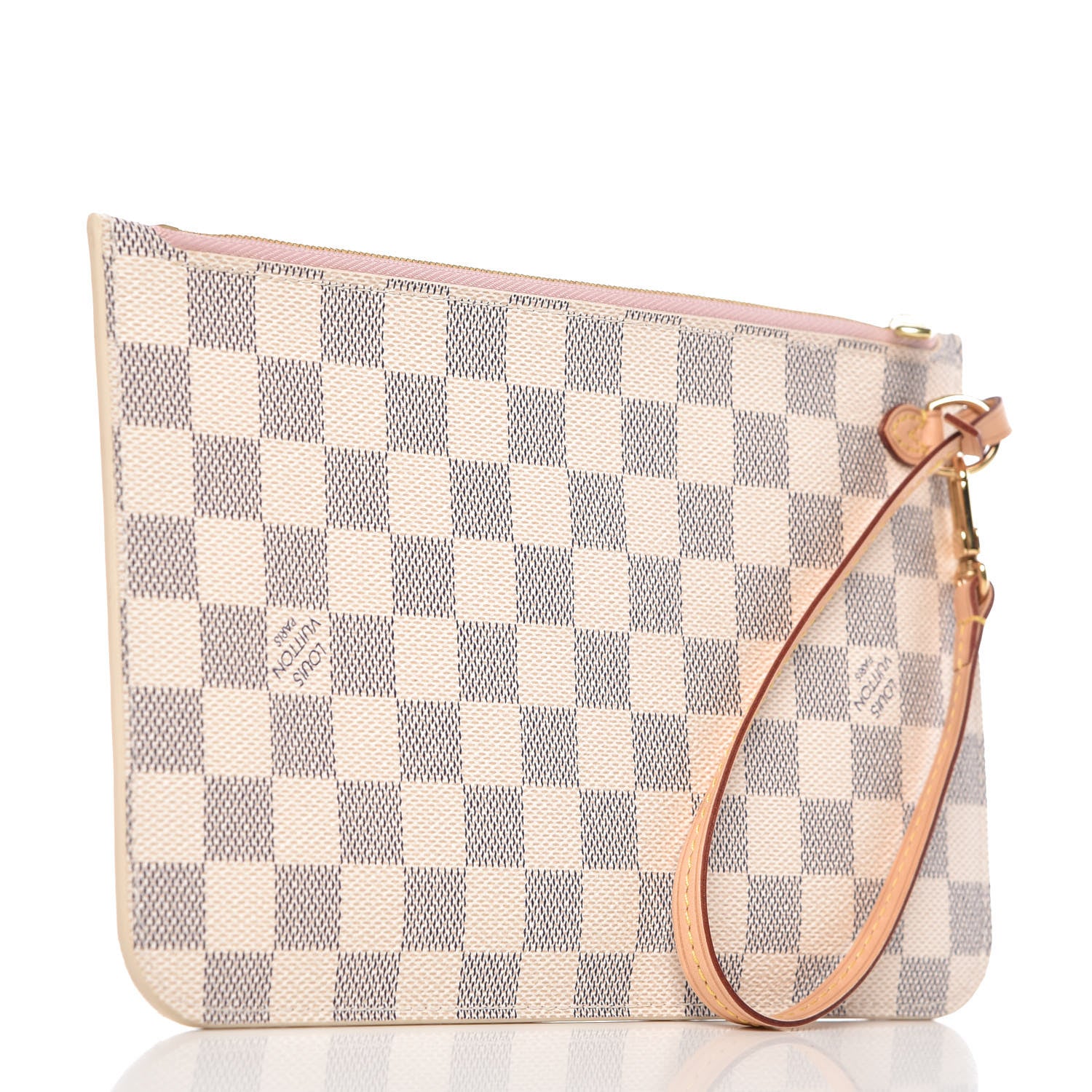 Louis Vuitton Damier Azur Neverfull MM GM Pochette Rose Ballerine 6 of 16