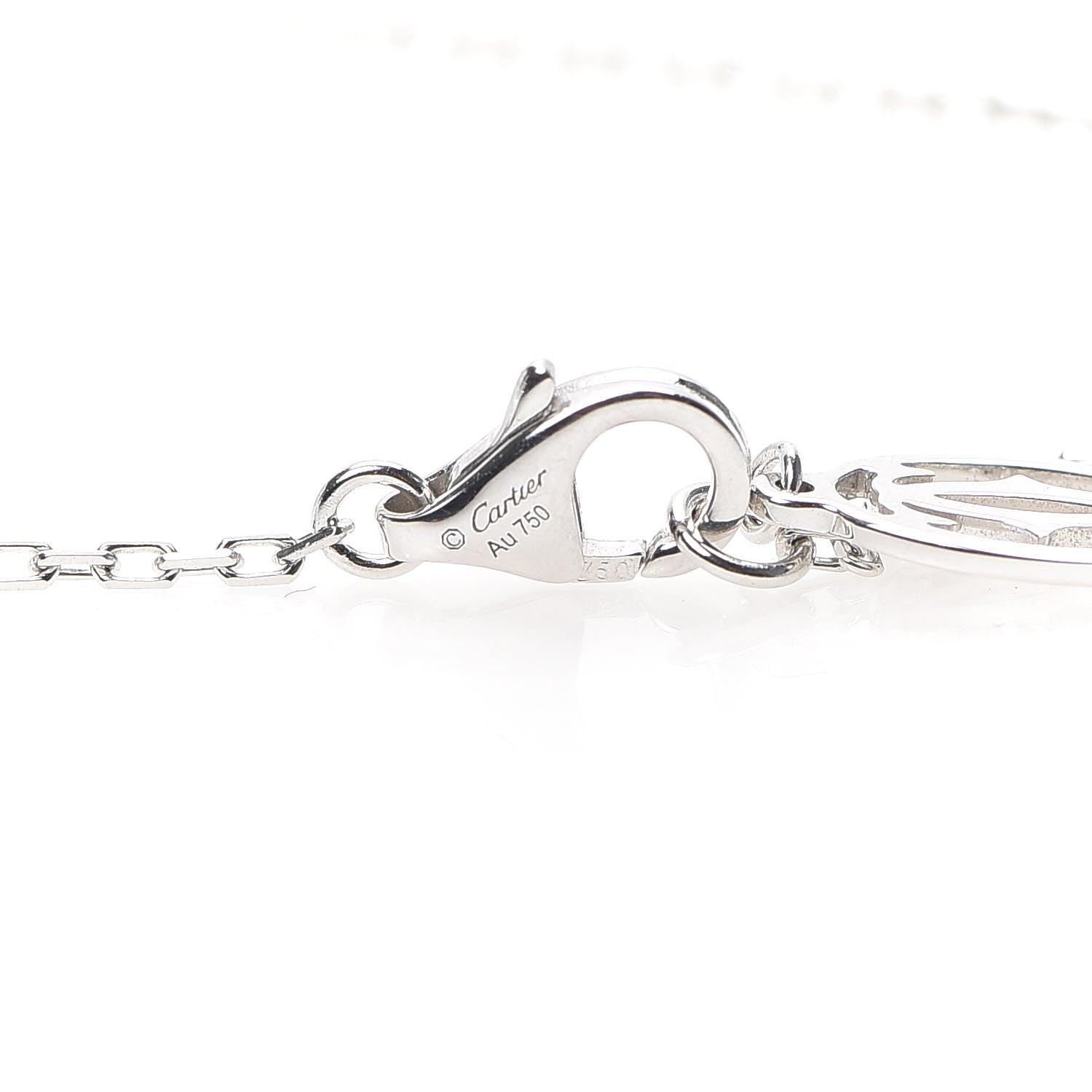 Cartier 18K White Gold Diamond SM D'Amour Pendant Necklace 5 of 7