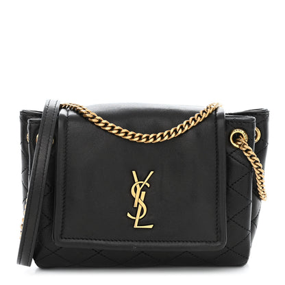 Saint Laurent Lambskin Quilted Monogram Mini Nolita Black 1 of 10