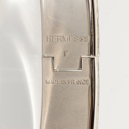 Hermes Enamel Narrow Clic H Bracelet GM Gris Claire 4 of 5