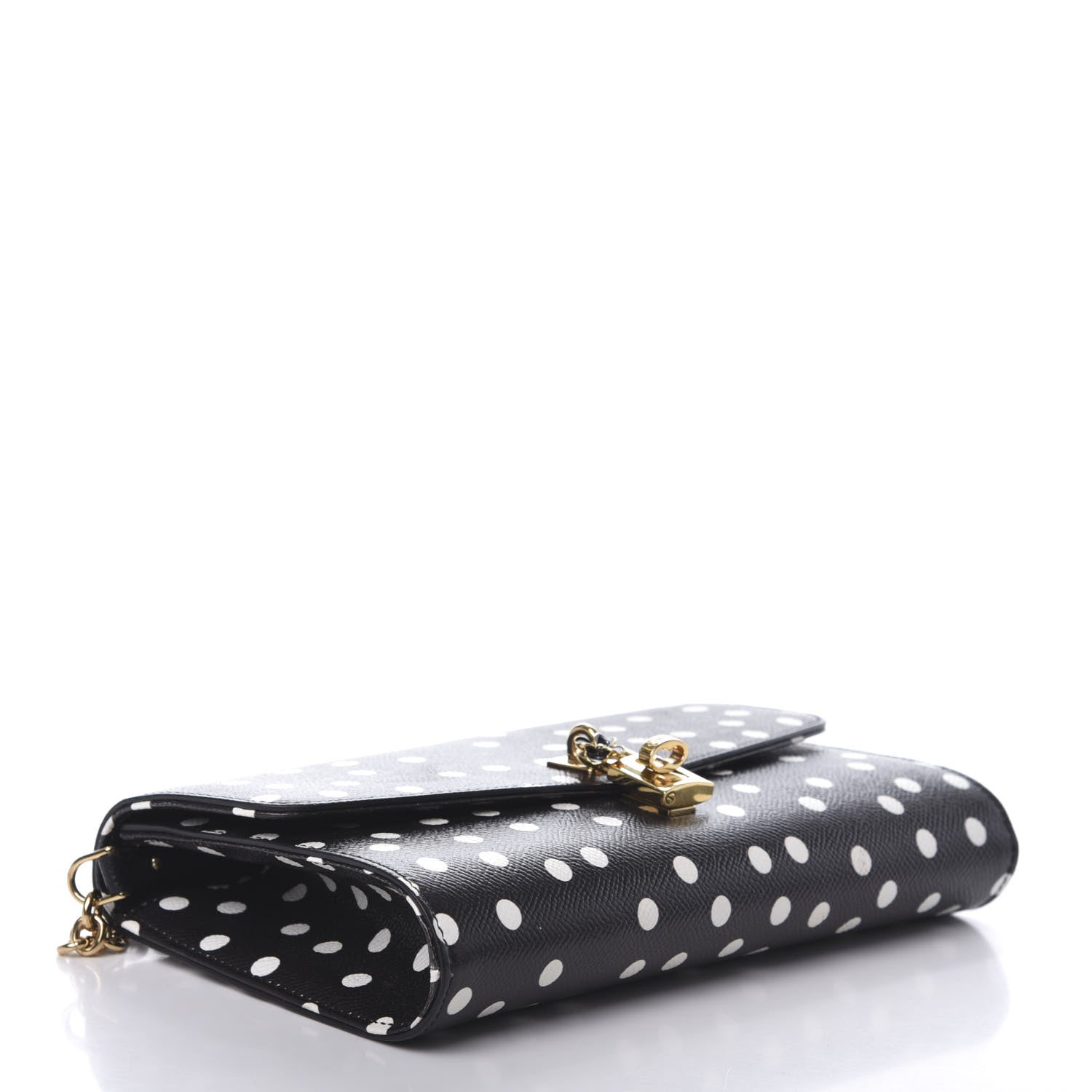 Dolce & Gabbana Dauphine Polka Dot Print Shoulder Bag Black 3 of 7